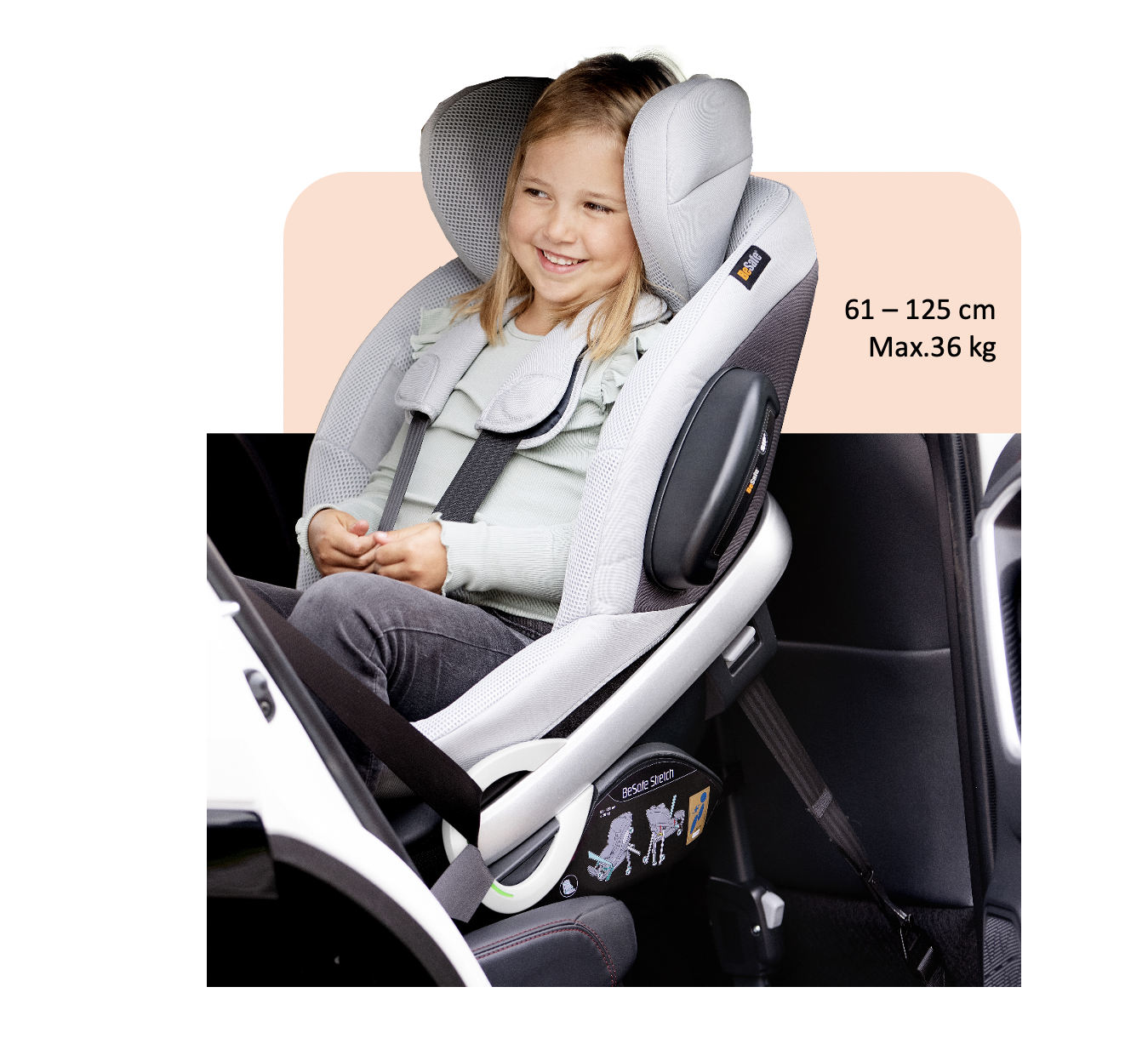 Safety testing of BeSafe Stretch the safest seat to 7 years BeSafe