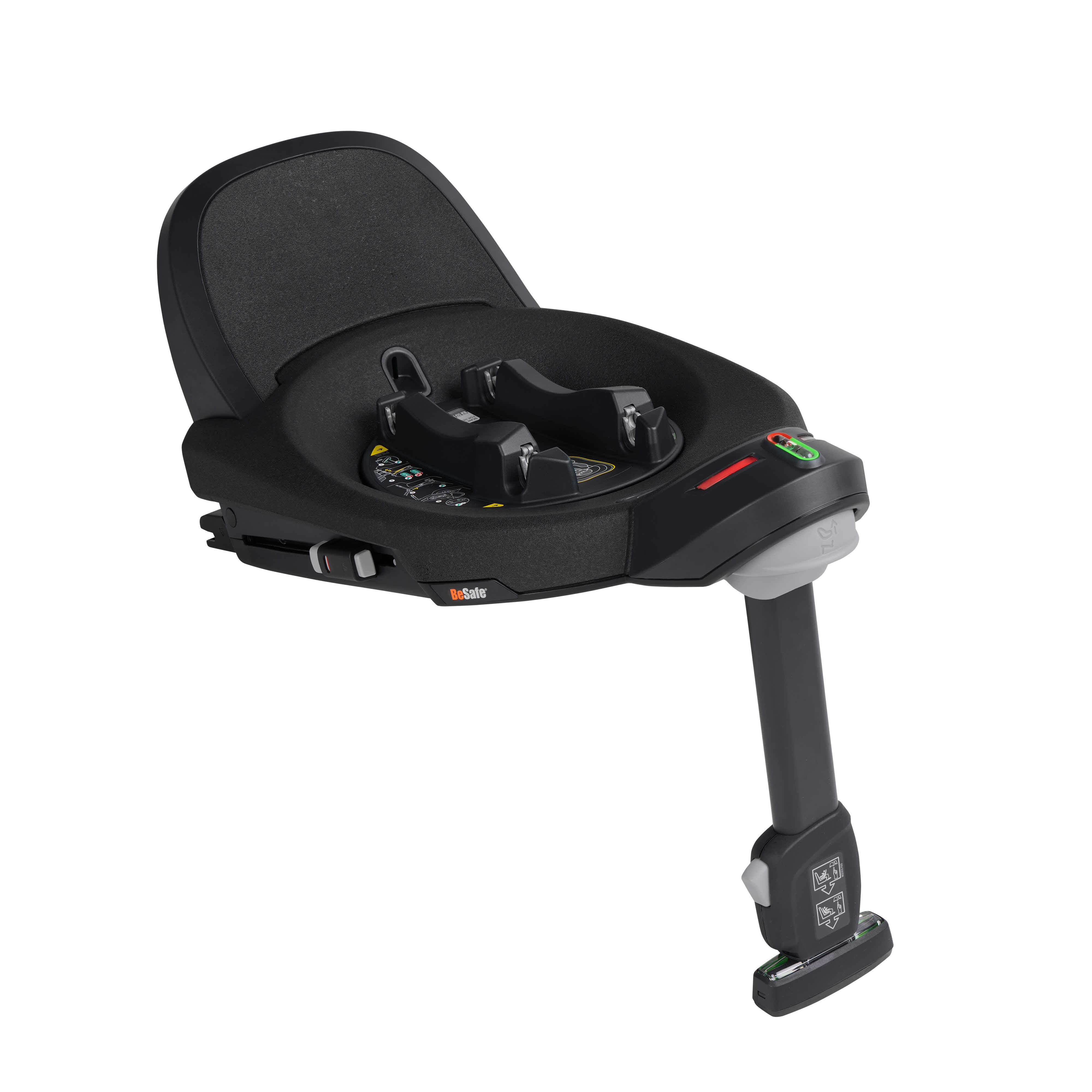 The BeSafe Beyond base is compatible with both the Go Beyond baby seat and the Beyond toddler seat. The Go Beyond babyseat can be installed both with BeSafe